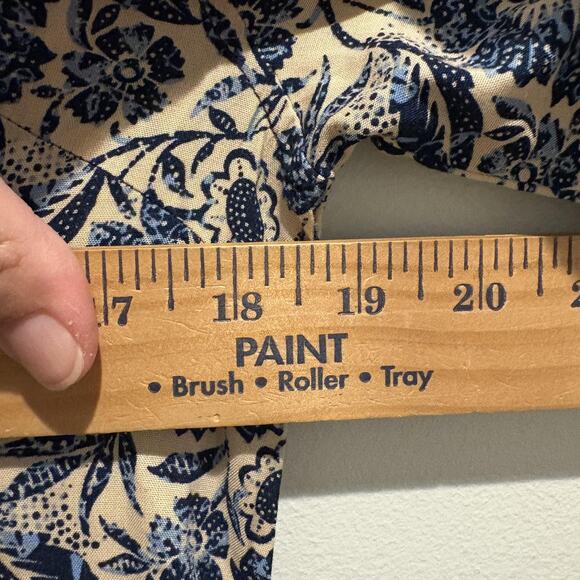 La Mer Luxe Shirt Dress Womens Small Blue Floral Button Up Pockets‎ Rayon Boho - Picture 13 of 15